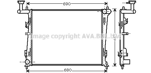 AVA QUALITY COOLING Радиатор, охлаждение двигателя KA2097